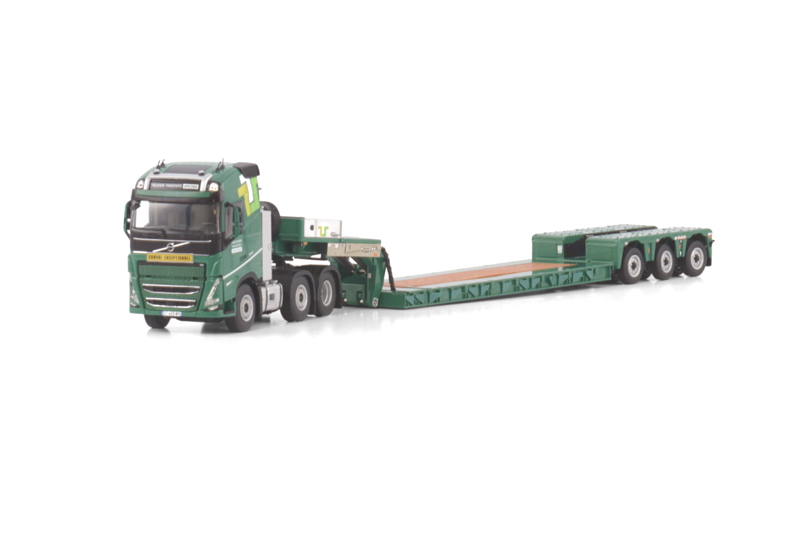 Volvo FH5 Globetrotter 6x2 TwinSteer Euro PX low loader Thevenon Transports Speciaux