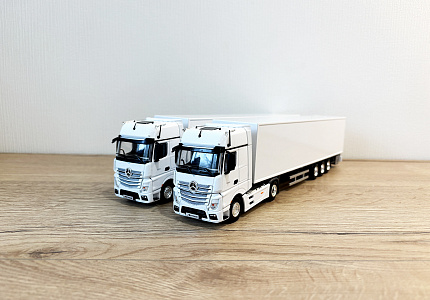 Масштабная модель белой фуры Mercedes-Benz Actros White